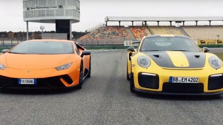 800馬力のぶつかりあい　ランボルギーニ ウラカンVSポルシェ911 GT3